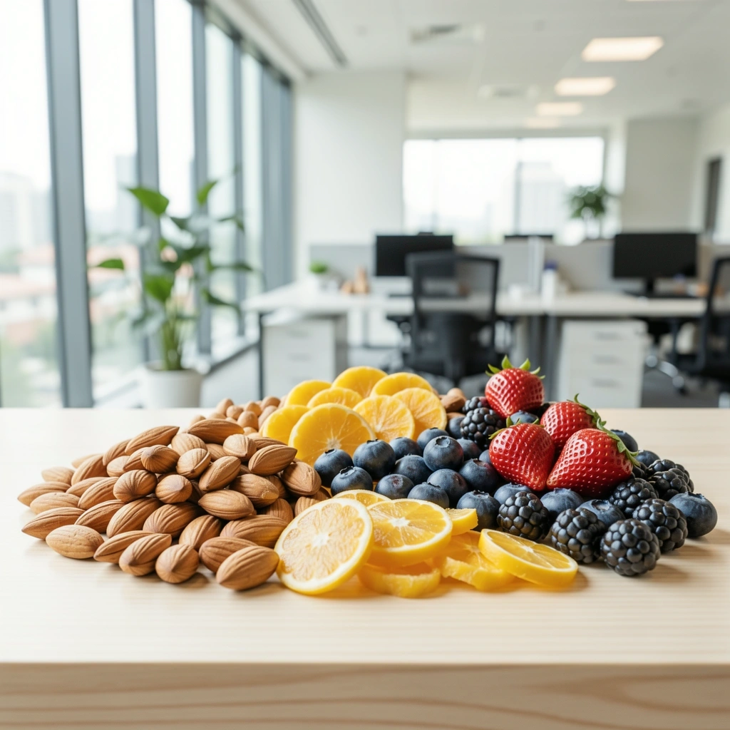 Zdrava užina u moderno opremljenom radnom prostoru